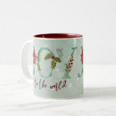 Maak kennis met de kerstvakantie op aarde tweekleurige koffiemok (Voorkant links)