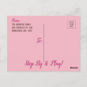 Maak kennis met de mededeling van het nieuwste lid briefkaart (Achterkant)