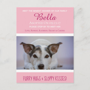 Maak kennis met de mededeling van het nieuwste lid briefkaart