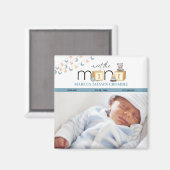 Maak kennis met de Mini Blue Baby-magneet Magneet (Voorkant / Achterkant)