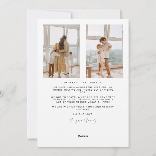 Maak kennis met de minimalistische kerstkaart van  (Achterkant)