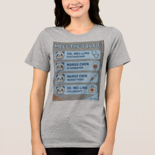 Maak kennis met de Pandanurse Squad Funny Medical Tri-Blend Shirt