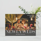 Maak kennis met de Passen getrouwd Typografie & Fo Kaart (Staand voorkant)