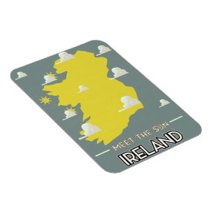 Maak kennis met de Sun Ireland vintage reisposter Magneet