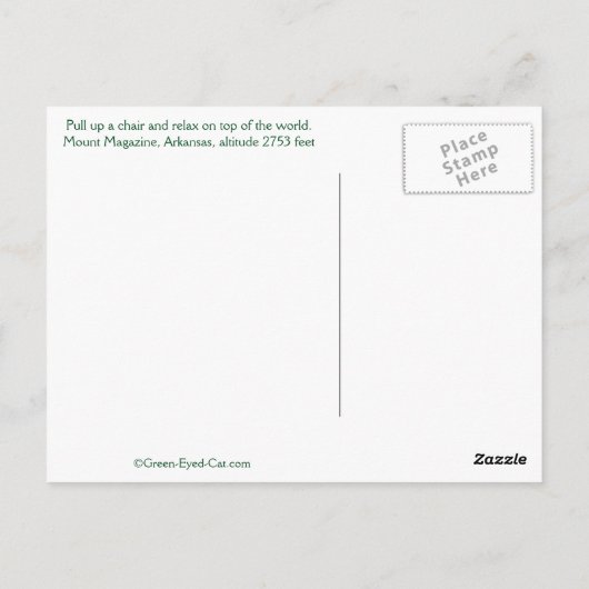 Maak kennis met de top van de wereld: Mount Magazi Briefkaart (Achterkant)