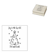 Maak kennis met de wereld aanpasbare kerstboom rubberstempel (Gestempeld)