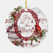 Maak kennis met de wereld gepersonaliseerd keramisch ornament (Achterkant)