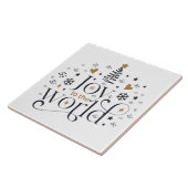 Maak kennis met de wereld-Word Art keramische teil Tegeltje (Zijkant)