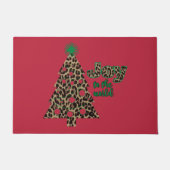 Maak kennis met de wereldluipaard kerstboom deurmat (Voorkant)