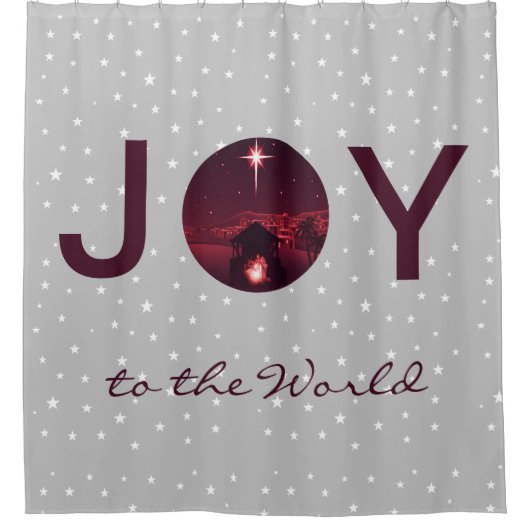 Maak kennis met de wereldnativiteit douchegordijn (Voorkant)