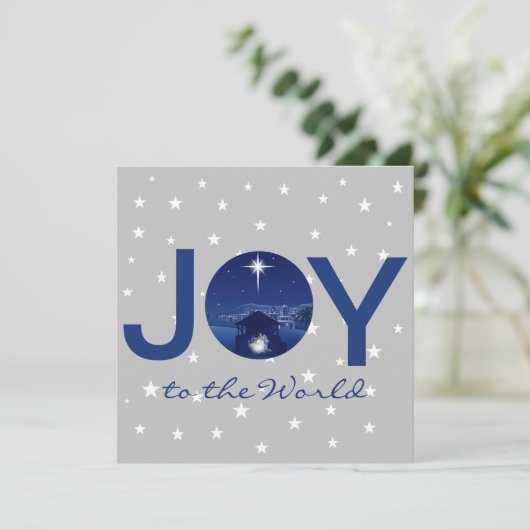 Maak kennis met de wereldnativiteit feestdagenkaart (Staand voorkant)