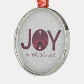 Maak kennis met de wereldnativiteit metalen ornament (Links)