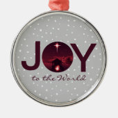 Maak kennis met de wereldnativiteit metalen ornament (Voorkant)