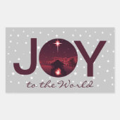 Maak kennis met de wereldnativiteit rechthoekige sticker (Voorkant)