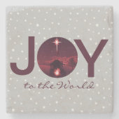 Maak kennis met de wereldnativiteit stenen onderzetter (Voorkant)