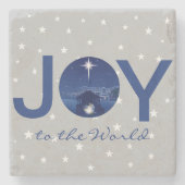 Maak kennis met de wereldnativiteit stenen onderzetter (Voorkant)