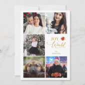 Maak kennis met de wereldpoinsettias collage 5 fot feestdagenkaart (Voorkant)