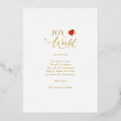 Maak kennis met de wereldpoinsettias collage 5 fot folie uitnodiging (Achterkant)