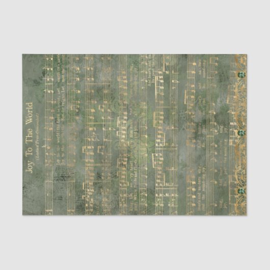 Maak kennis met de WK Gold Kerstmuziek-deportpagin Tissuepapier (Voorkant)