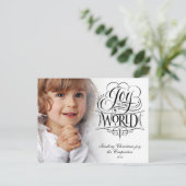 Maak kennis met de World Elegant Kerstkalligraphy Feestdagenkaart (Staand voorkant)