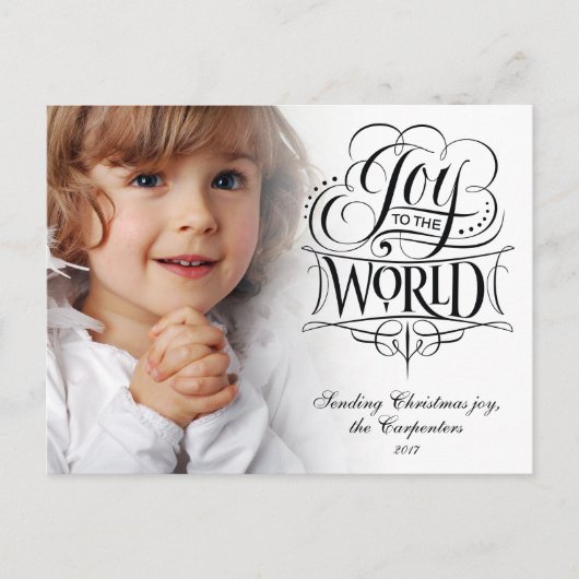 Maak kennis met de World Elegant Kerstkalligraphy Feestdagenkaart (Voorkant)