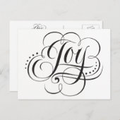 Maak kennis met de World Elegant Kerstkalligraphy Feestdagenkaart (Voorkant / Achterkant)