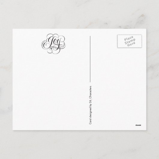 Maak kennis met de World Elegant Kerstkalligraphy Feestdagenkaart (Achterkant)