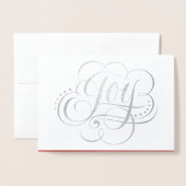 Maak kennis met de World Elegant Kerstkalligraphy Folie Kaarten (Voorkant met envelop)