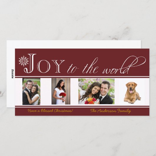 Maak kennis met de World KerstPhoto Card Feestdagenkaart (Voorkant / Achterkant)