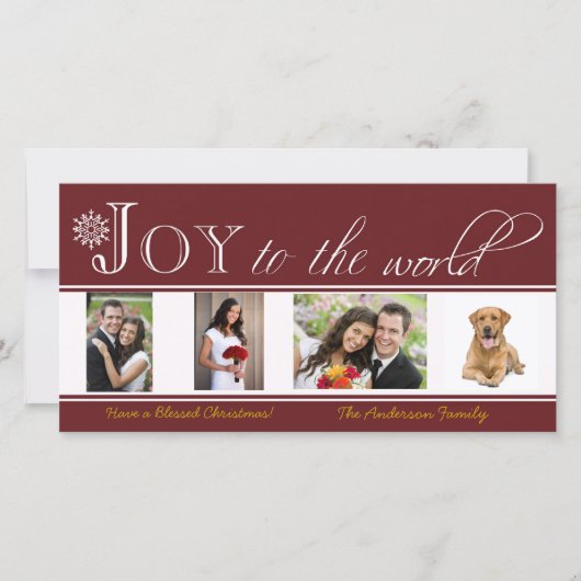 Maak kennis met de World KerstPhoto Card Feestdagenkaart (Voorkant)