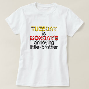 Maak kennis met dinsdag en maandag t-shirt