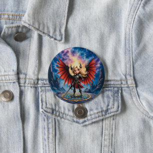 Maak kennis met Emberlyn — de glimlachende chaosbe Ronde Button 7,6 Cm