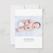 Maak kennis met Foto Birth Stats New Baby Bedankkaart (Voorkant)