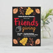 Maak kennis met Friendsgiving Leaf Pattern Kaart (Staand voorkant)