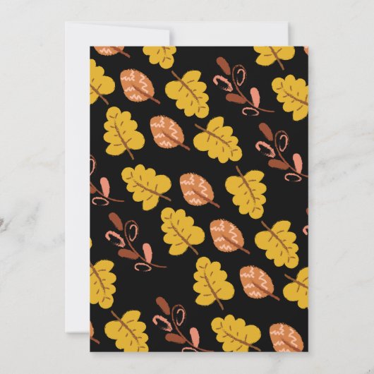 Maak kennis met Friendsgiving Leaf Pattern Kaart (Achterkant)