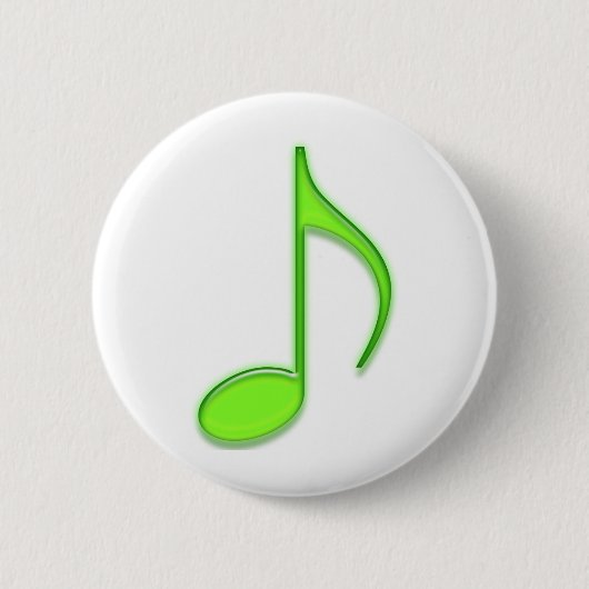 Maak kennis met Green Music 8th Musical Note Ronde Button 5,7 Cm (Voorkant)