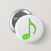 Maak kennis met Green Music 8th Musical Note Ronde Button 5,7 Cm (Voorkant /achterkant)
