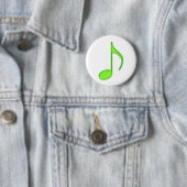 Maak kennis met Green Music 8th Musical Note Ronde Button 5,7 Cm (In situ)