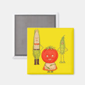 Maak kennis met groenten magneet (Voorkant / Achterkant)