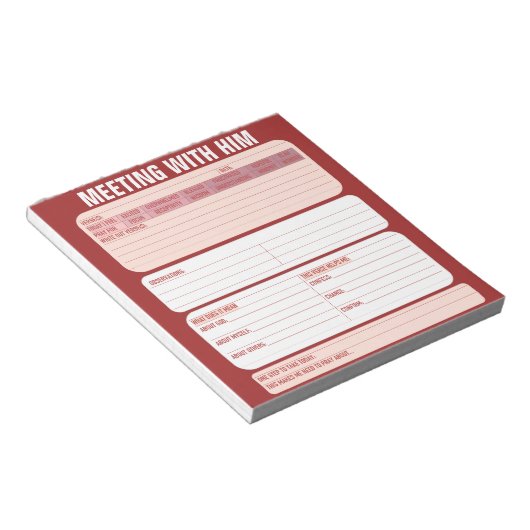 Maak kennis met hem notitieblok (Schuin)