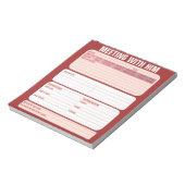 Maak kennis met hem notitieblok (Linkerzijde)