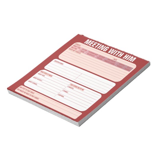 Maak kennis met hem notitieblok (Linkerzijde)