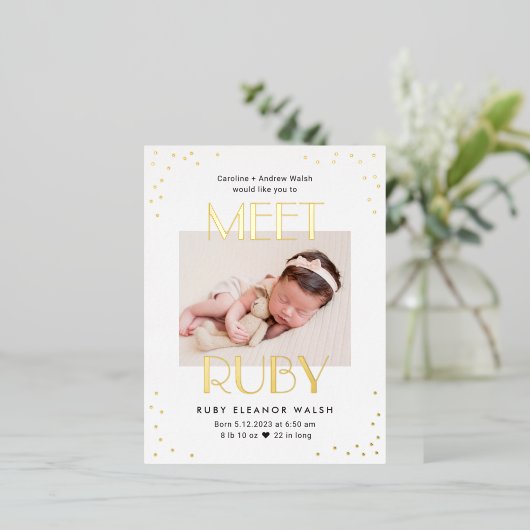 Maak kennis met het Briefkaart van de Folie van ge (Staand Voorkant)