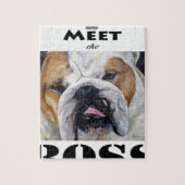 Maak kennis met het Engelse Bulldog kunstgeschenk  Legpuzzel (Verticaal)