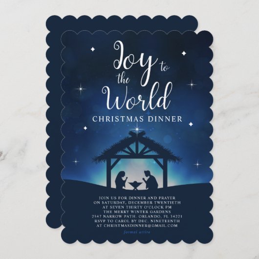 Maak kennis met het kerstdiner van de World Starry Kaart (Voorkant / Achterkant)
