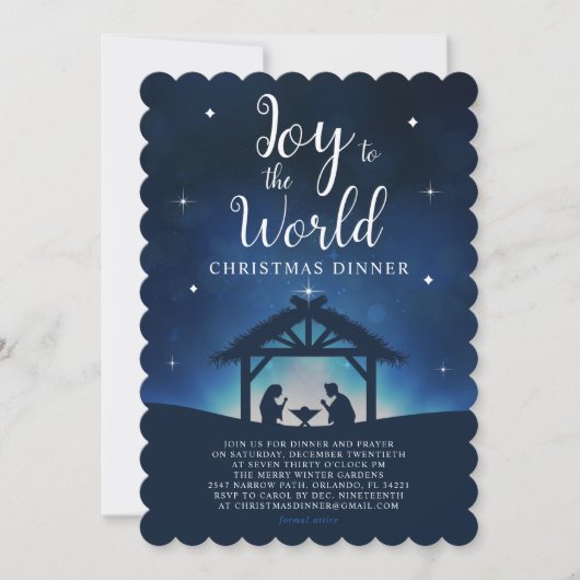 Maak kennis met het kerstdiner van de World Starry Kaart (Voorkant)