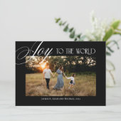 Maak kennis met het kerstontwerp van de wereld feestdagenkaart (Staand voorkant)