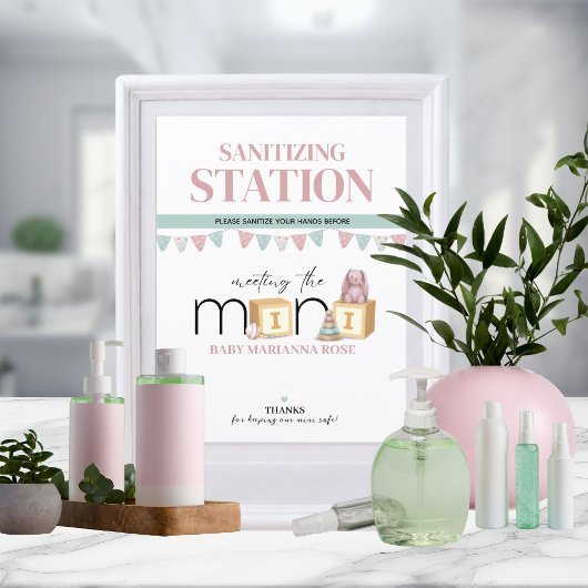 Maak kennis met het mini roze ontsmettingsstation 