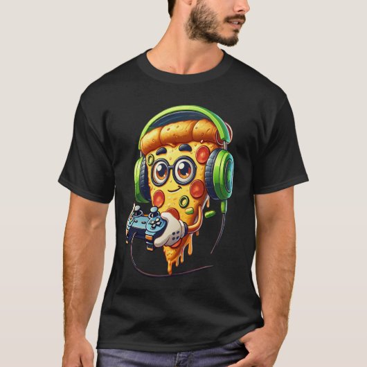 Maak kennis met het Pizza Gamer Icon! T-shirt (Voorkant)