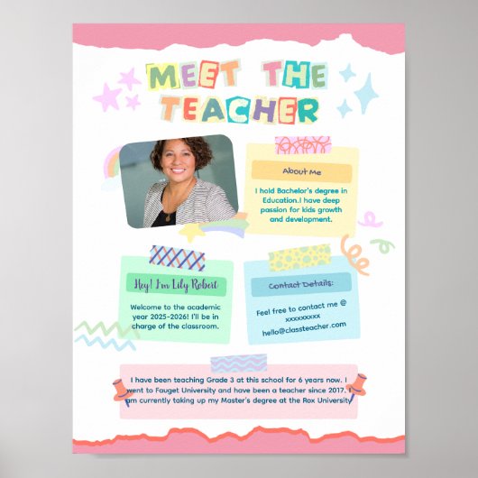 Maak kennis met het poster van de lerarenopleiding (Voorkant)